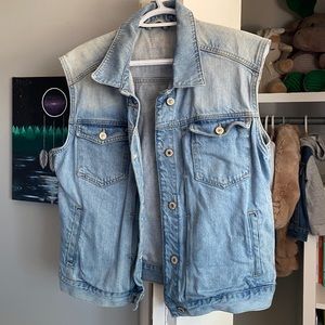 Zara oversized denim vest